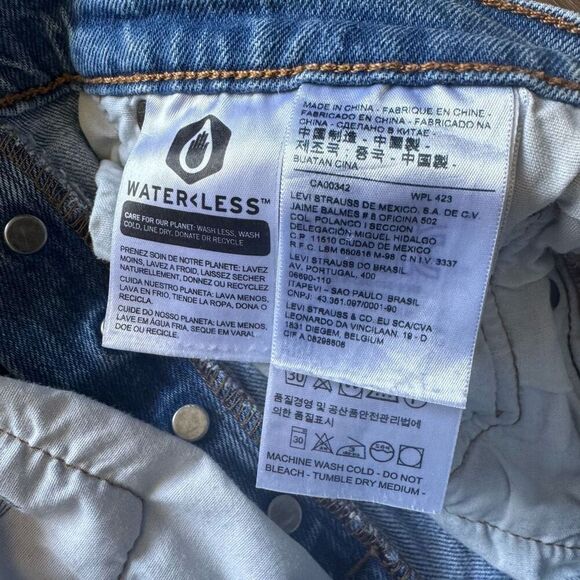 Levi’s Premium Denim 501 Size 27 High Rise Women’s Skinny Blue Jeans Button Fly - Picture 7 of 12